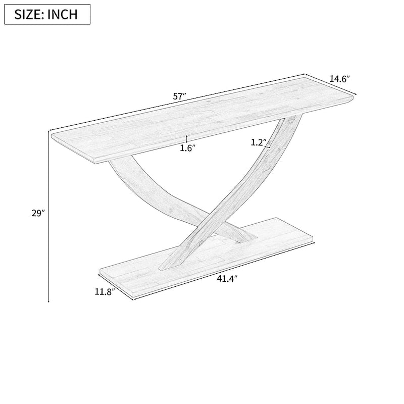 Christopher Knight Home - Mirod Modern Rustic Console Table with Cross-Leg Design for Living Room and Bedroom