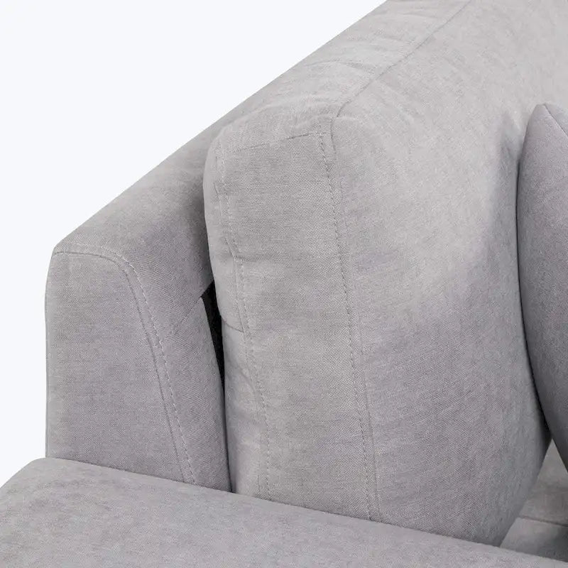 Modern L-Shape 3 Seat Reversible Sectional Couch,with Storage Chaise and 2 Stools