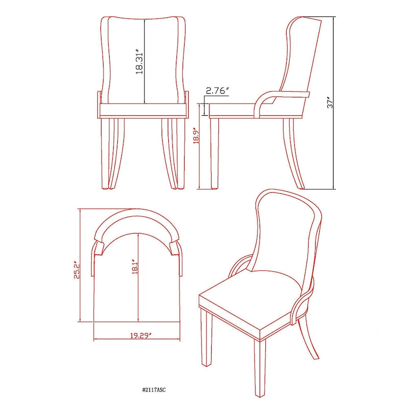 Somette Ridley Gold 5-Piece Round Glass/Acrylic Dining Set with Black Chairs