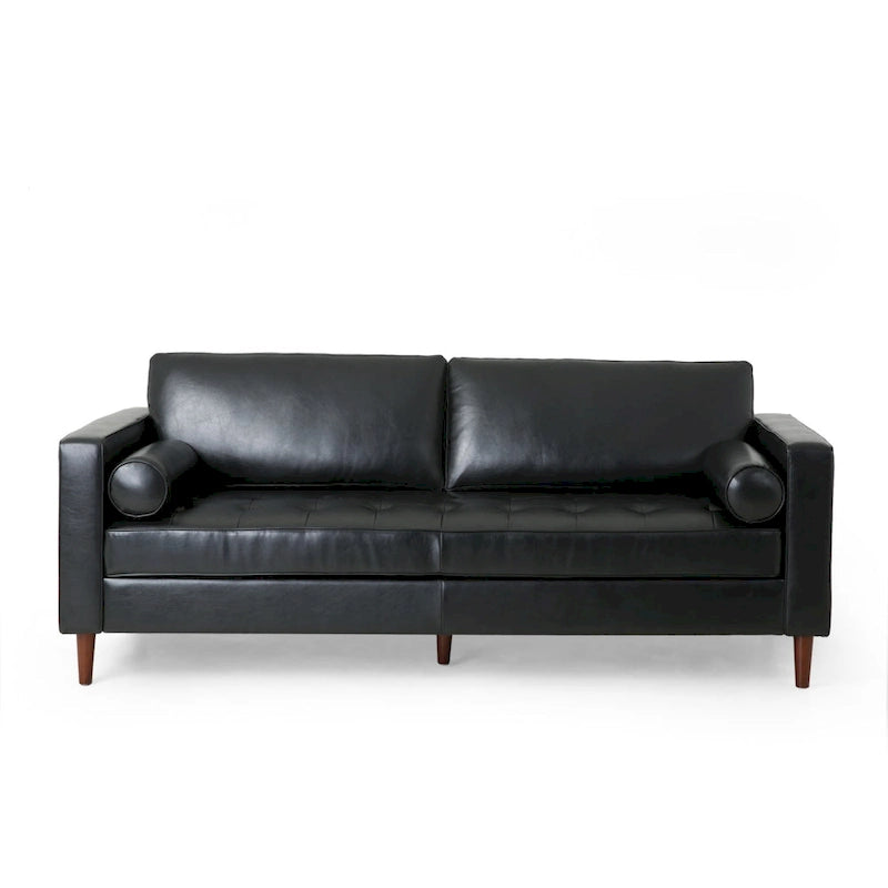Malinta Contemporary Tufted 3 Seater Sofa by Christopher Knight Home - 82.25  L x 33.00  W x 33.00  H