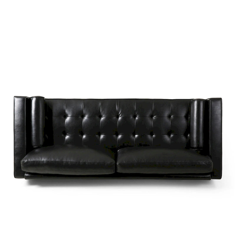Malinta Contemporary Tufted 3 Seater Sofa by Christopher Knight Home - 82.25  L x 33.00  W x 33.00  H