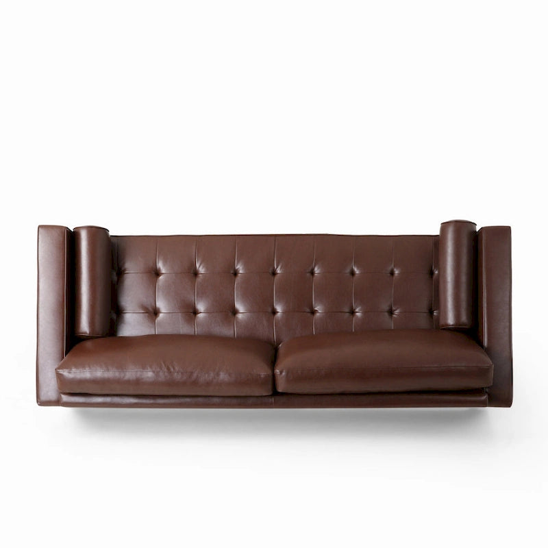 Malinta Contemporary Tufted 3 Seater Sofa by Christopher Knight Home - 82.25  L x 33.00  W x 33.00  H