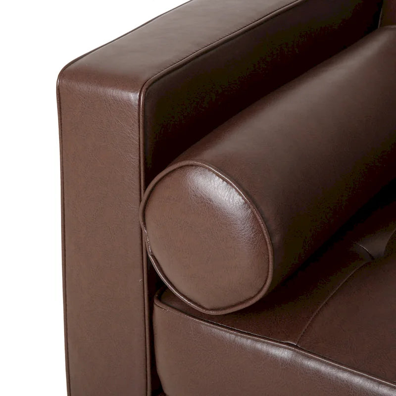 Malinta Contemporary Tufted 3 Seater Sofa by Christopher Knight Home - 82.25  L x 33.00  W x 33.00  H