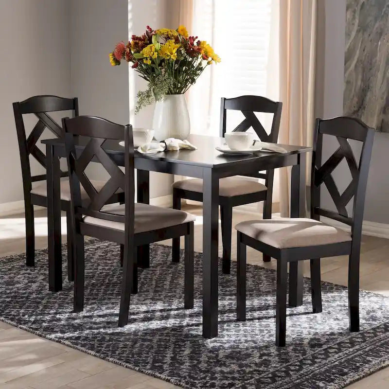 Copper Grove Monongahela Contemporary Fabric 5-Piece Dining Set
