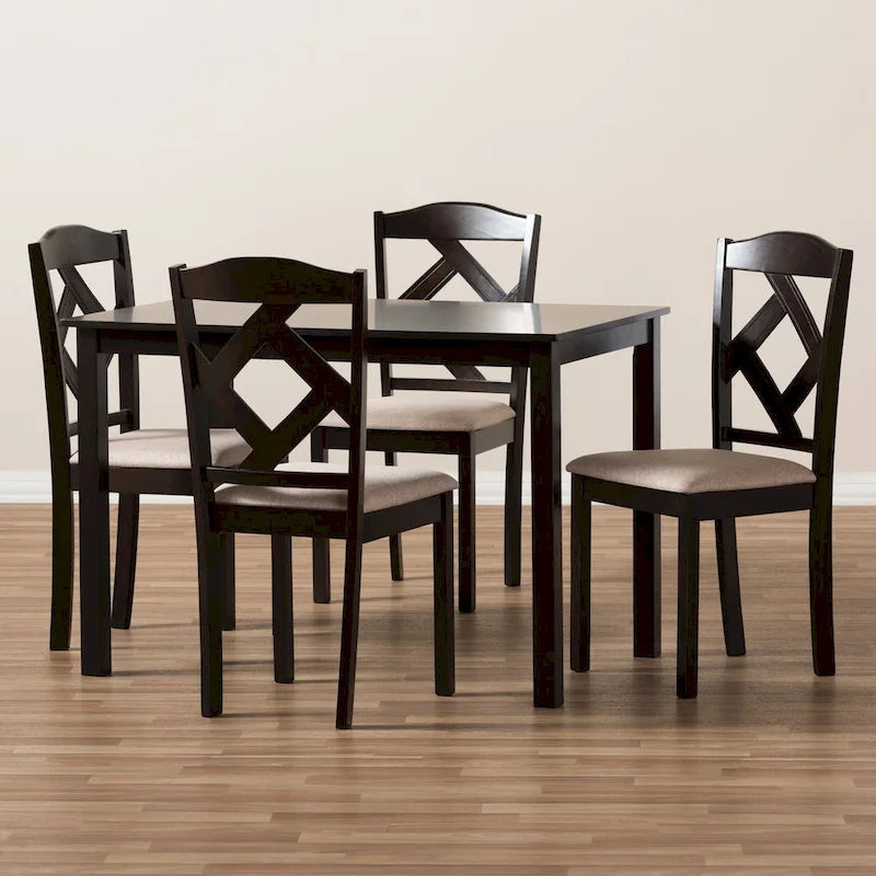 Copper Grove Monongahela Contemporary Fabric 5-Piece Dining Set