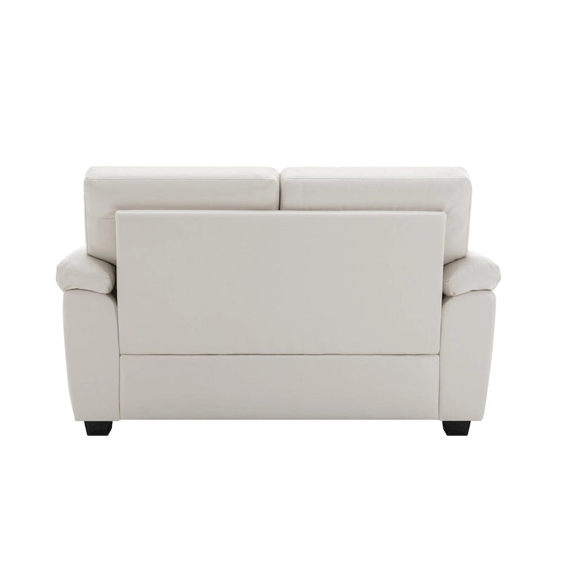 Morden Fort Upholstered Living Room Set, 2 Pieces - Faux Leather chair, Loveseat