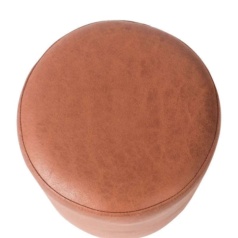 Adeco Footrest Ottoman 13 inches Fabric Stool for Living Room Bedroom