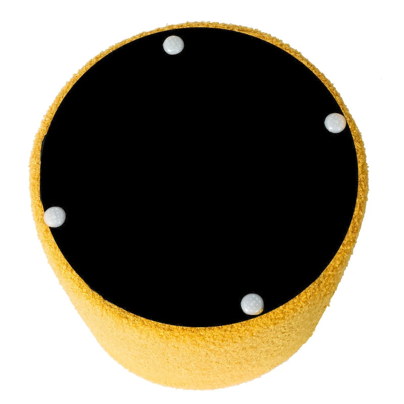 Adeco Footrest Ottoman 13 inches Fabric Stool for Living Room Bedroom