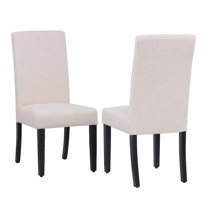 Grandview Upholstered Linen Fabric Dining Chair (Set of 2)