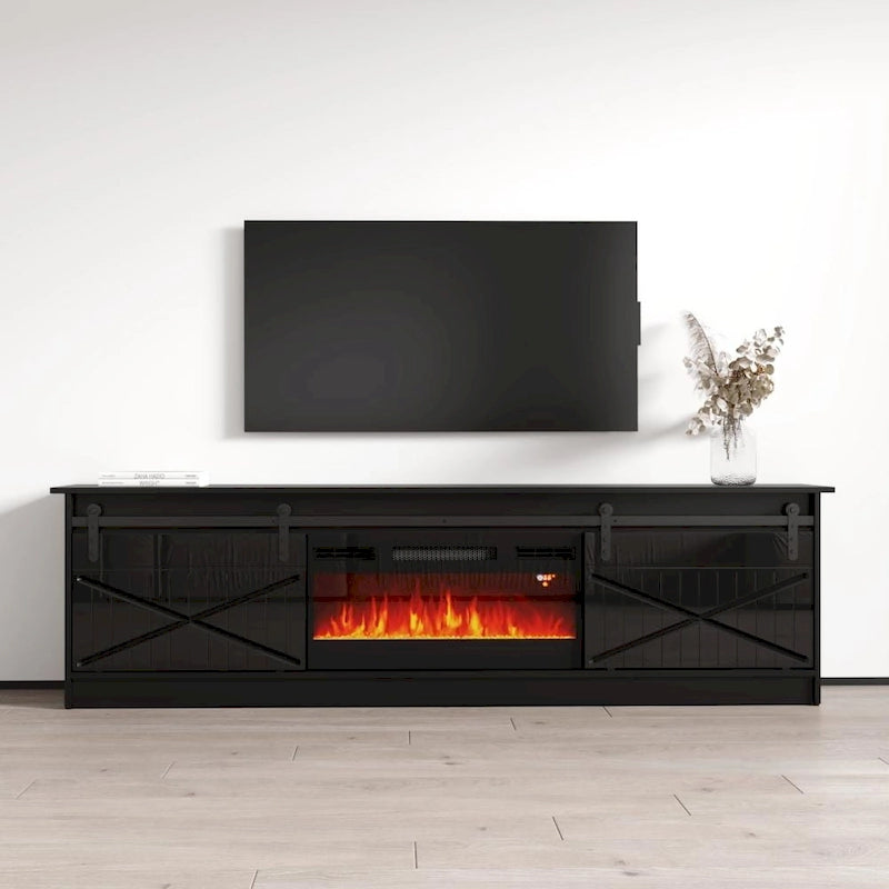 Granero BL-EF Electric Fireplace 79  TV Stand