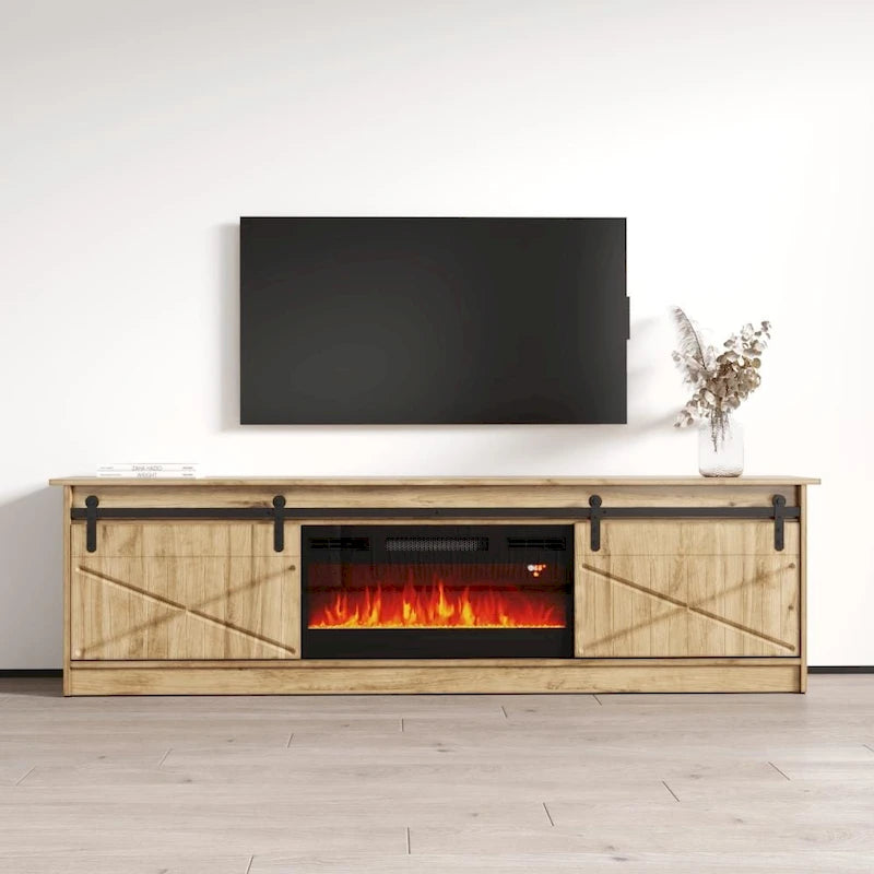Granero BL-EF Electric Fireplace 79  TV Stand