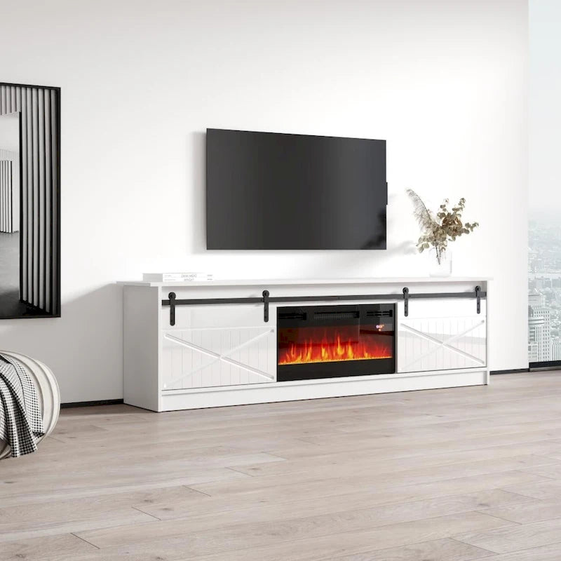 Granero BL-EF Electric Fireplace 79  TV Stand