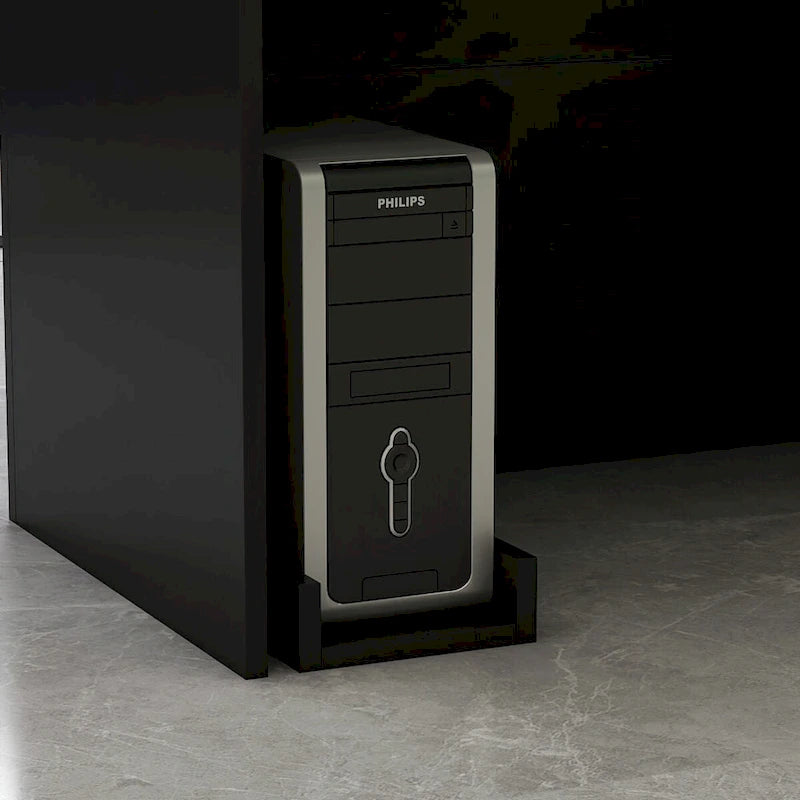 Timechee Reception Desk L-Shaped Counter Shelves Drawers Reception Table