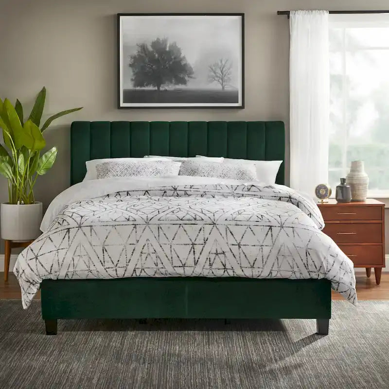 Lifestorey Teagan Queen Channel Upholstered Headboard