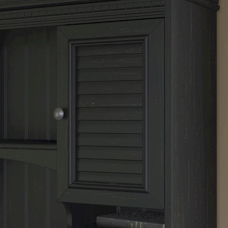 Fairview 60W L Shaped Desk with Hutch and Bookcase by Bush Furniture