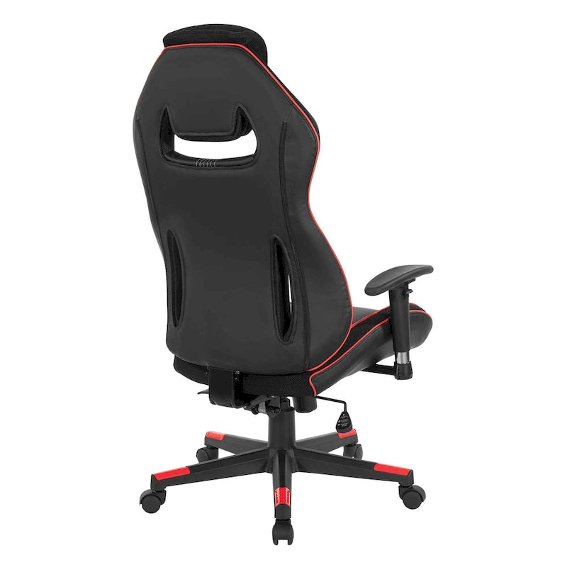 BOA II Gaming Chair in Bonded Leather with Color Accents
