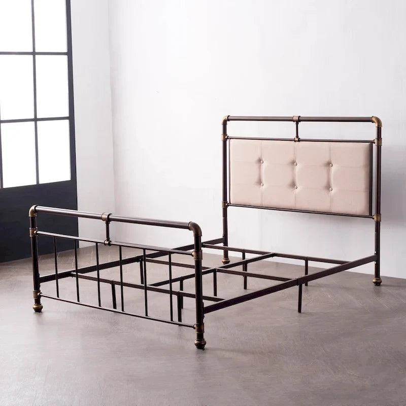Corvus Somme Antique Dark Bronze Iron Metal Bed