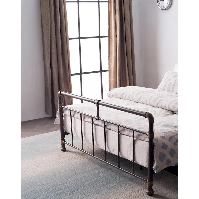 Corvus Somme Antique Dark Bronze Iron Metal Bed