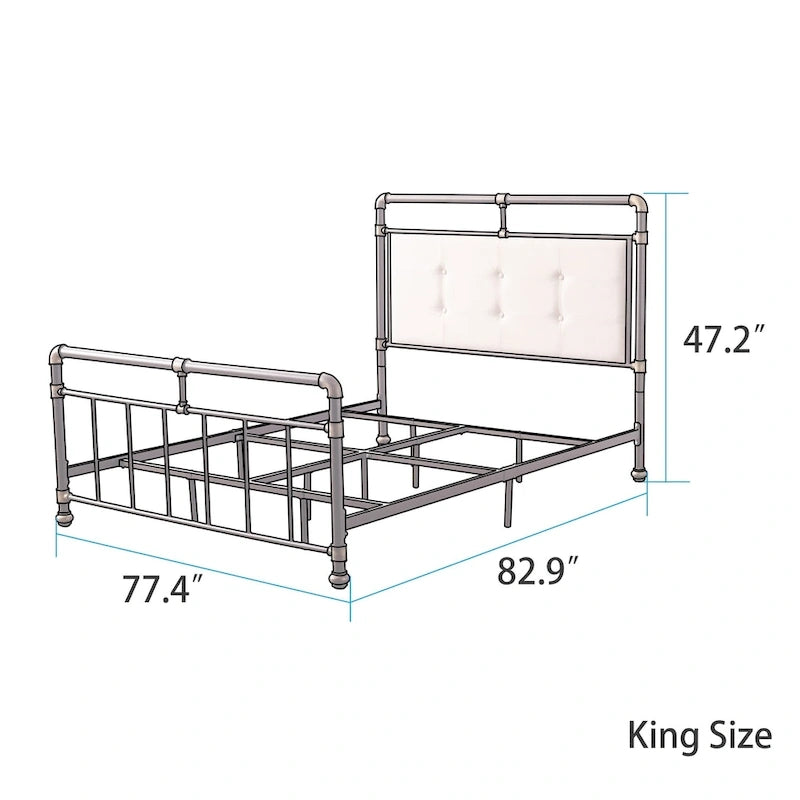 Corvus Somme Antique Dark Bronze Iron Metal Bed