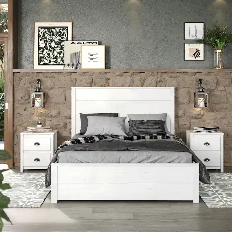 Hampton Solid Wood Bed - Queen Size