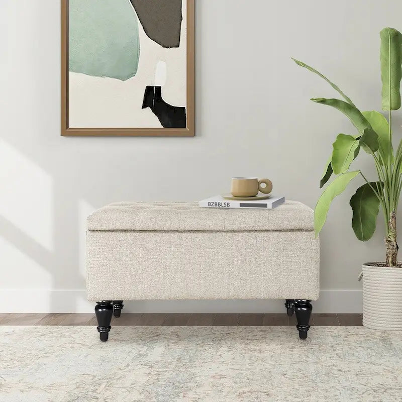 Maypex 29 in. Upholstered Storage Bench