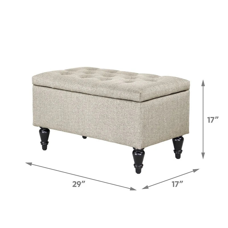 Maypex 29 in. Upholstered Storage Bench