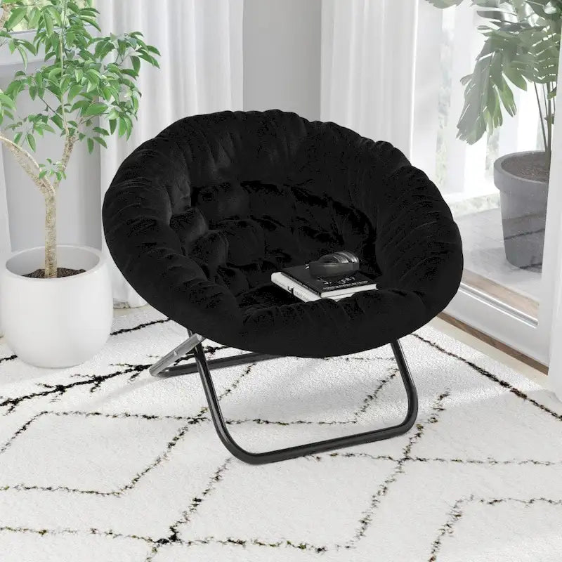 Folding XL Saucer Chair for Dorm or Bedroom