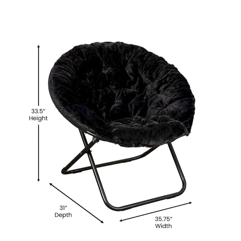 Folding XL Saucer Chair for Dorm or Bedroom