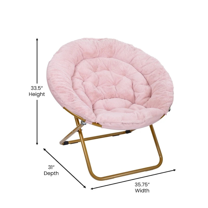 Folding XL Saucer Chair for Dorm or Bedroom