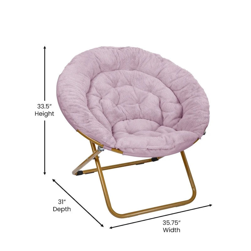 Folding XL Saucer Chair for Dorm or Bedroom