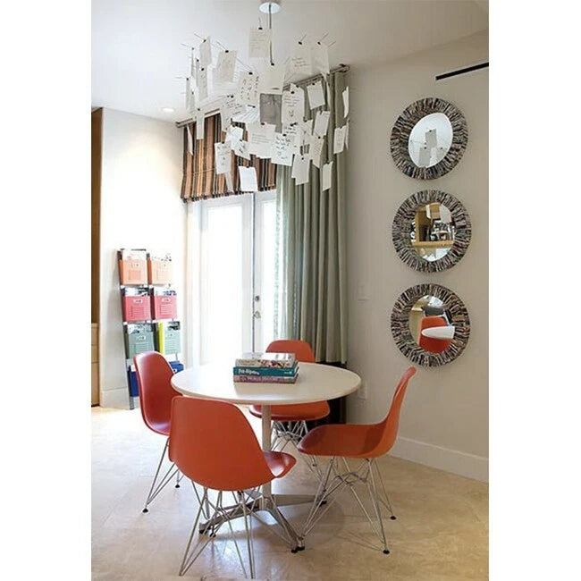 Designer Plastic Chairs Chrome Silver Wire Legs Retro Dining Accent Molded Shell Desk Office Work Chrome Base Kitchen