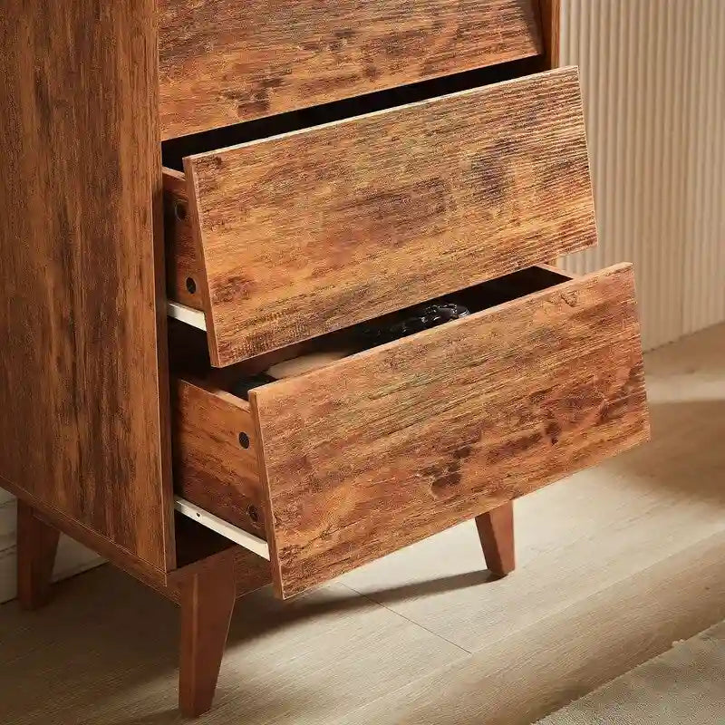 Mieres Dresser for Bedroom, 37  Tall Dresser Chest of Drawers, Hidden Drawer Handle, Storage Drawer Organizer