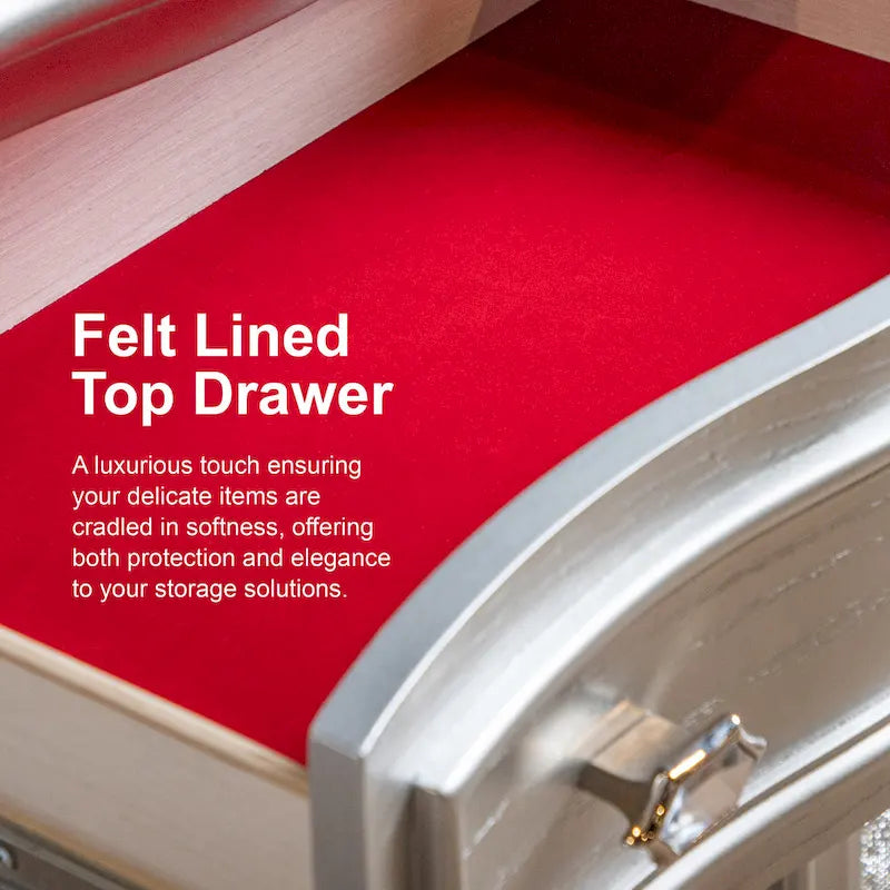 Furniture of America Alaric Modern Black Solid Wood 5-Drawer Storage Chest With Cedar-Lined Bottom Drawer