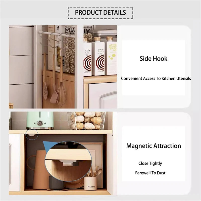 Kitchen Utility Storage Shelf with Cabinet