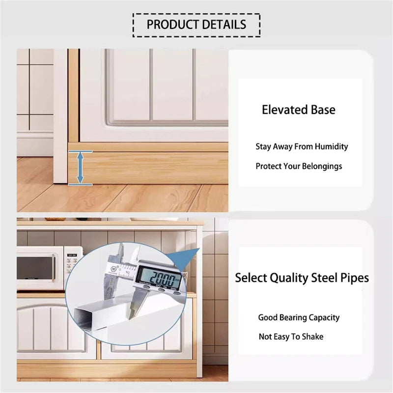 Kitchen Utility Storage Shelf with Cabinet