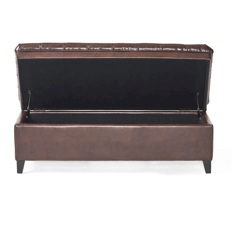 Modern Upholstered Storage Bench for Living Room Entryway