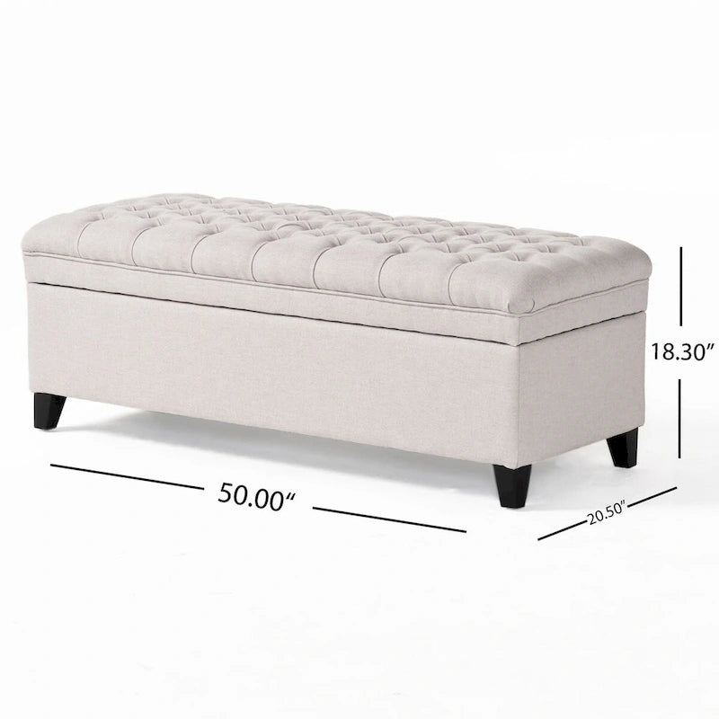 Modern Upholstered Storage Bench for Living Room Entryway
