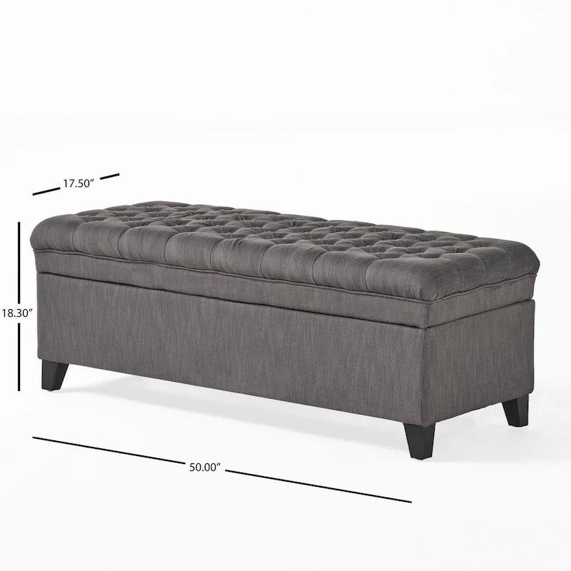 Modern Upholstered Storage Bench for Living Room Entryway