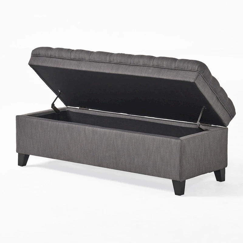 Modern Upholstered Storage Bench for Living Room Entryway