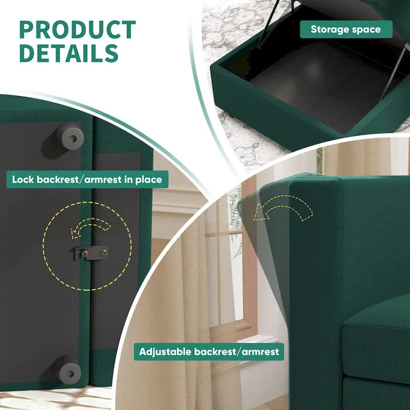 Modular Sofa Modern Sectional Storage Sofa Couch with Free Splicing for Living Room Furniture Set