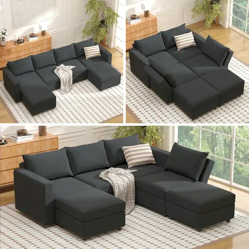 Modular Sofa Modern Sectional Storage Sofa Couch with Free Splicing for Living Room Furniture Set