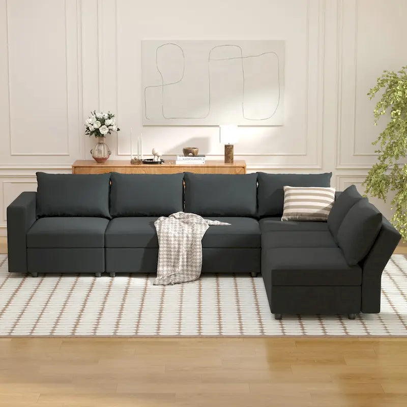 Modular Sofa Modern Sectional Storage Sofa Couch with Free Splicing for Living Room Furniture Set
