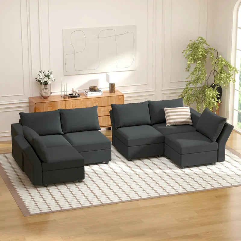 Modular Sofa Modern Sectional Storage Sofa Couch with Free Splicing for Living Room Furniture Set