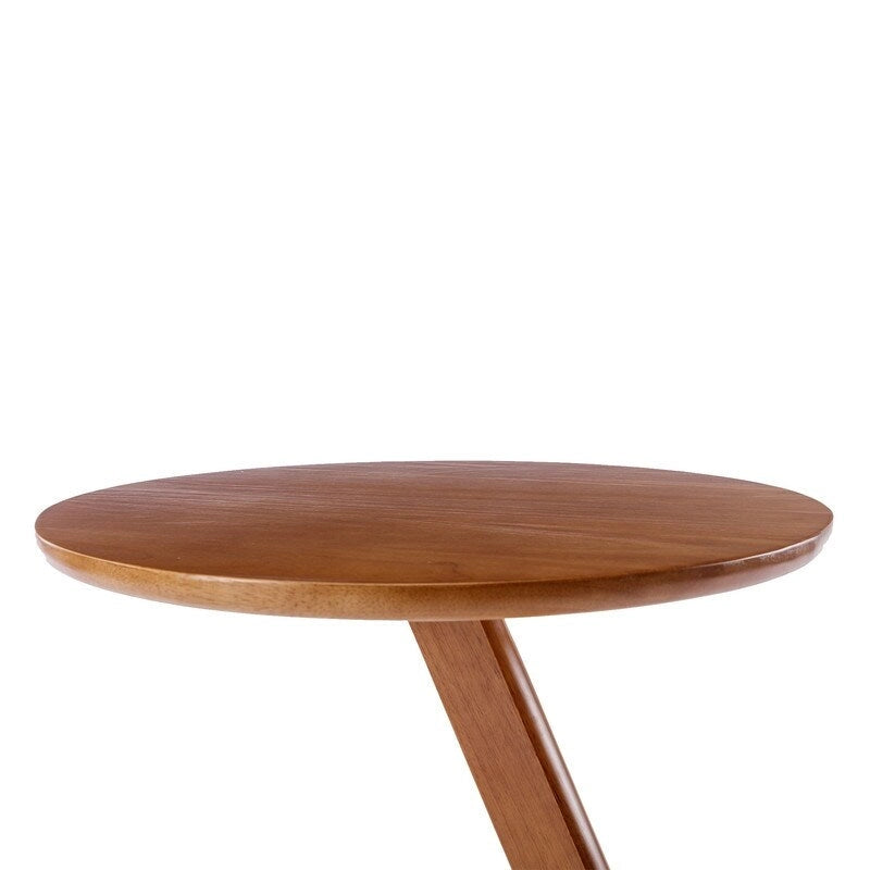 SEYNAR Modern Solid Wood Versatile Round Side Table or Small Accent Piece
