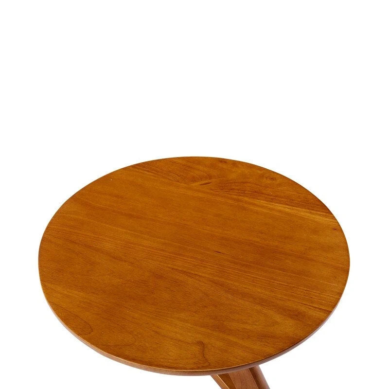 SEYNAR Modern Solid Wood Versatile Round Side Table or Small Accent Piece
