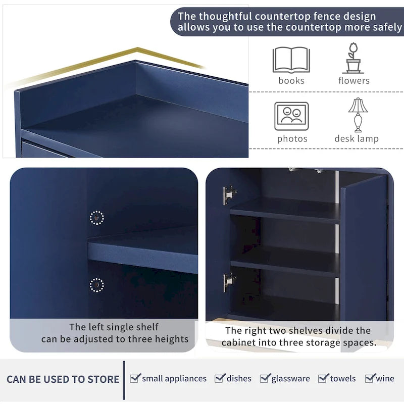Kitchen Buffet Sideboard Coffee Bar Cabinet Accent Storage Cabinet Server Table
