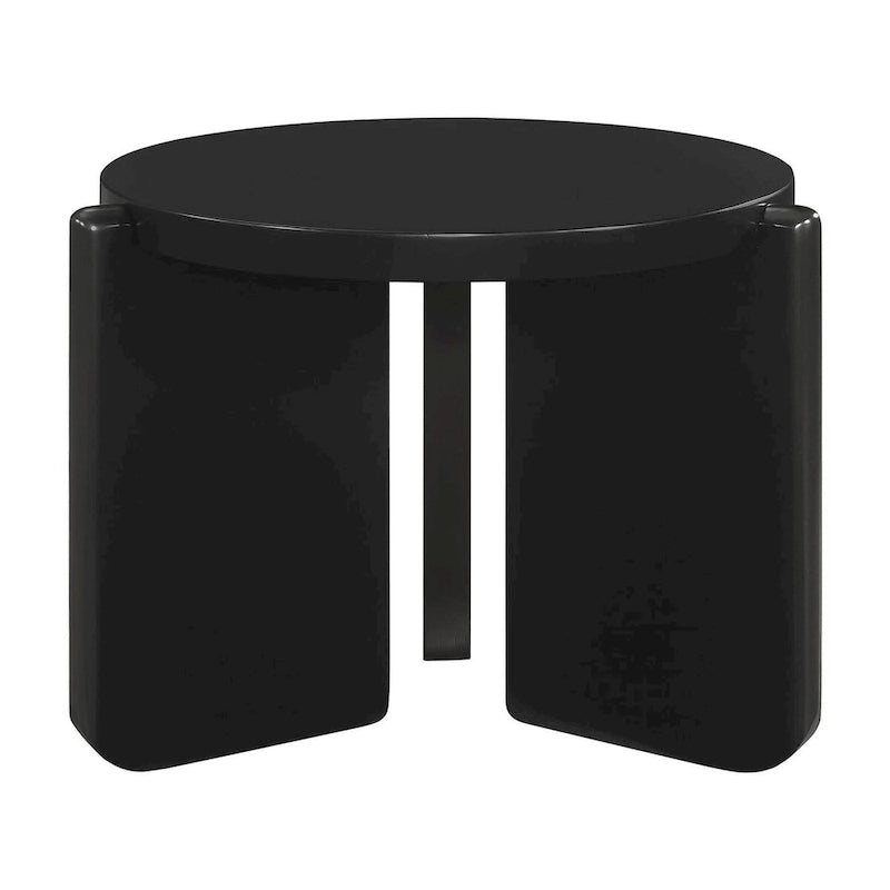 Harrison Black Round End Table