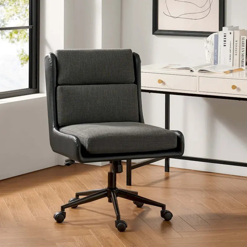 Siegfried Modern Swivel Tilting Office Chair with Removable Soft Upholstery by HULALA HOME