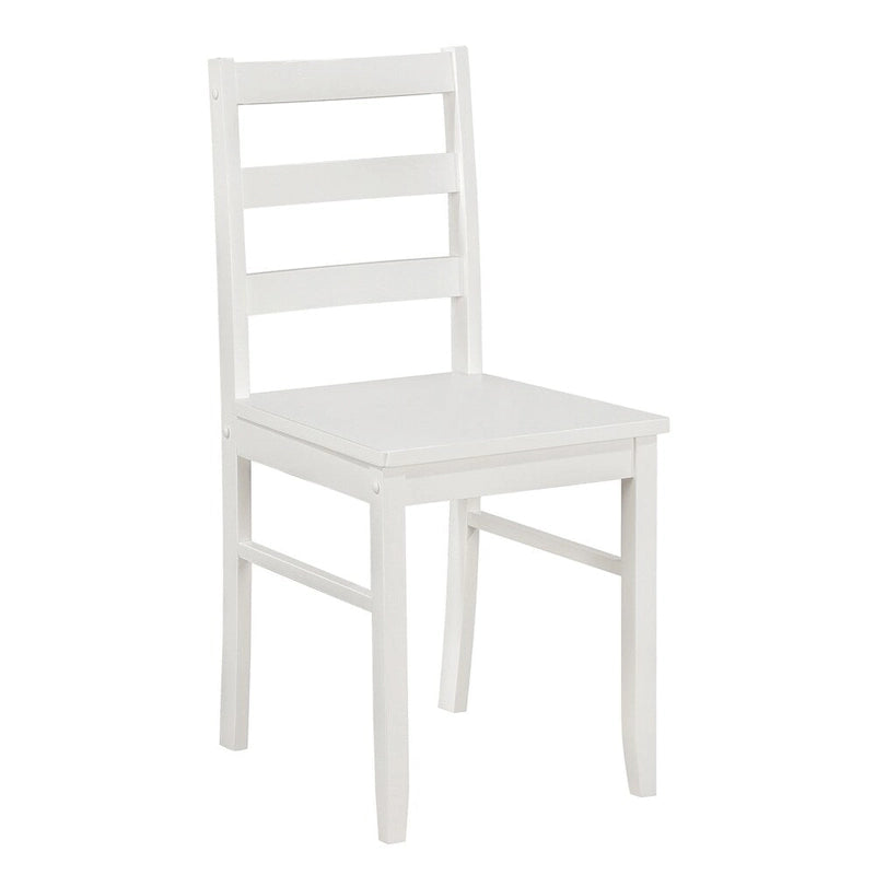 5-Piece 45  Wood Dining Set with Ladder Back and Legs
