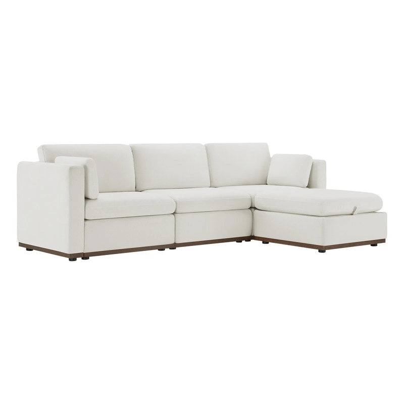 Donna Oversized Modular Sectional Fabric Sofa with Upgraded Wood Base